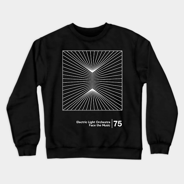 Face the Music - Minimalist Graphic Artwork Design Crewneck Sweatshirt by saudade